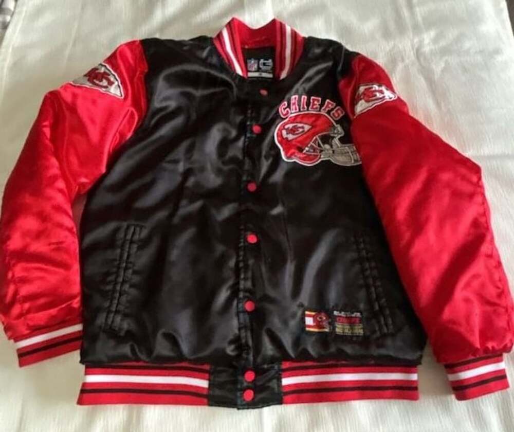 Ultra Game NFL Kansas City Chiefs Satin Full-Snap Varsity Jacket